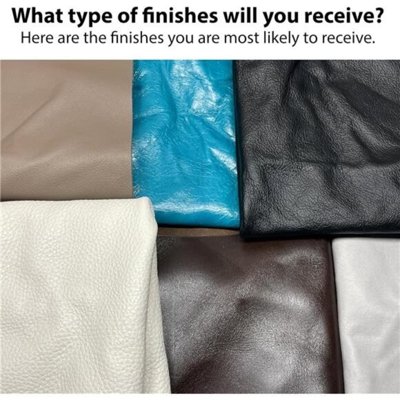 Leather Scraps - Soft and Flexible. New Larger Sizes. Mixed Colors. 2-7 Pieces - Picture 2 of 7